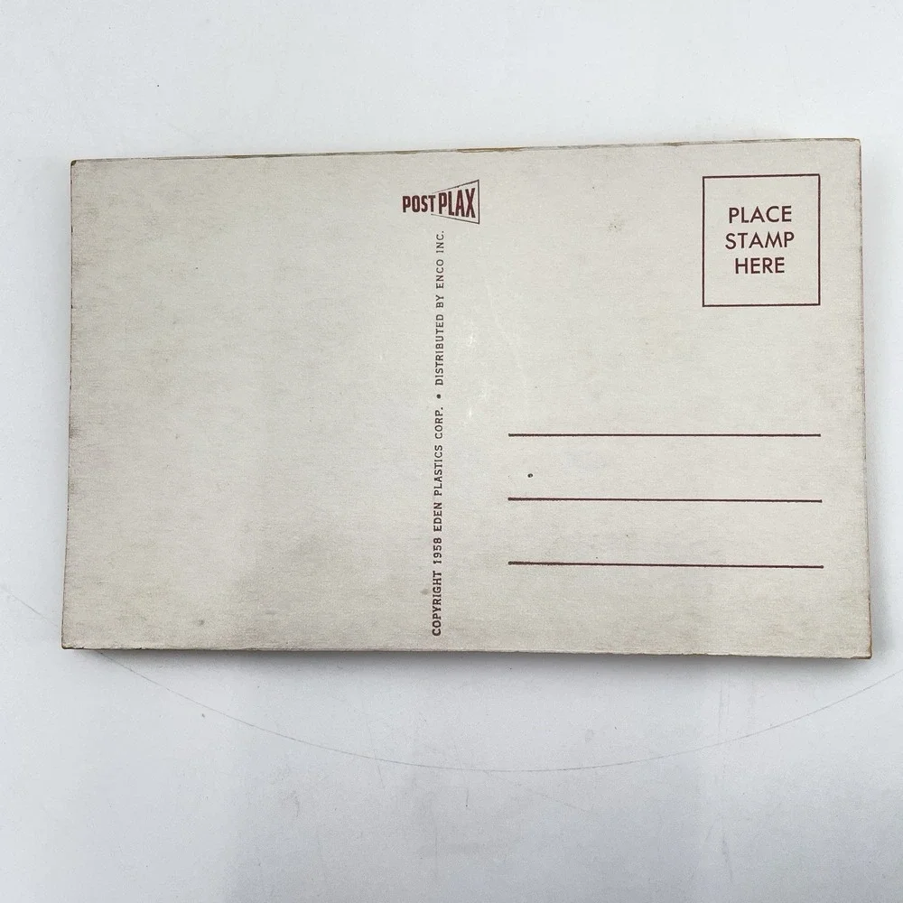 Post Plex 3D Relief Postcard Rock City Gardens Lovers Leap 1958 Eden Plastics TN